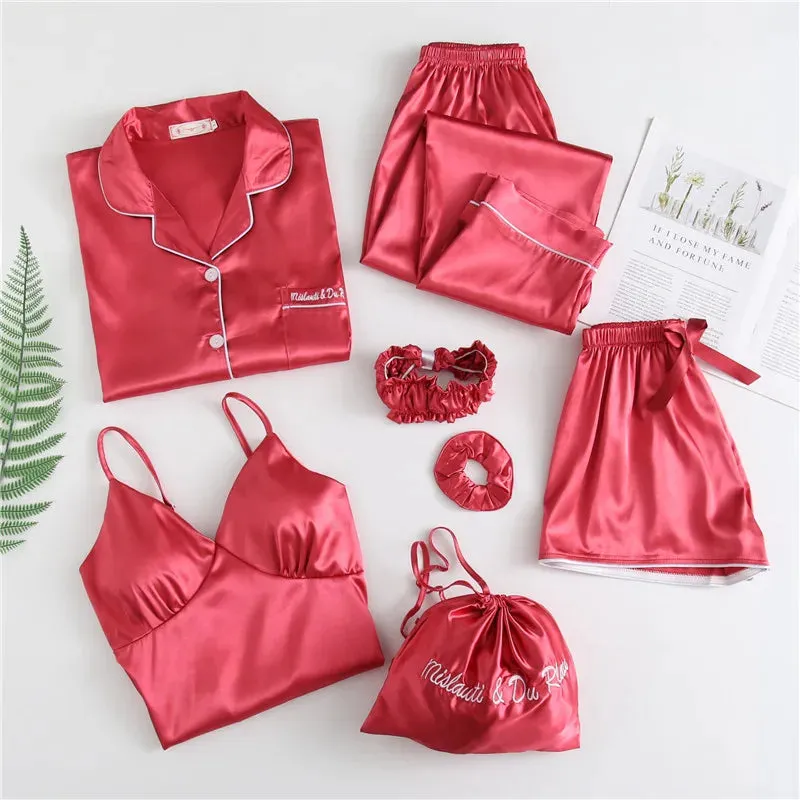 7 Pcs womens pajama set