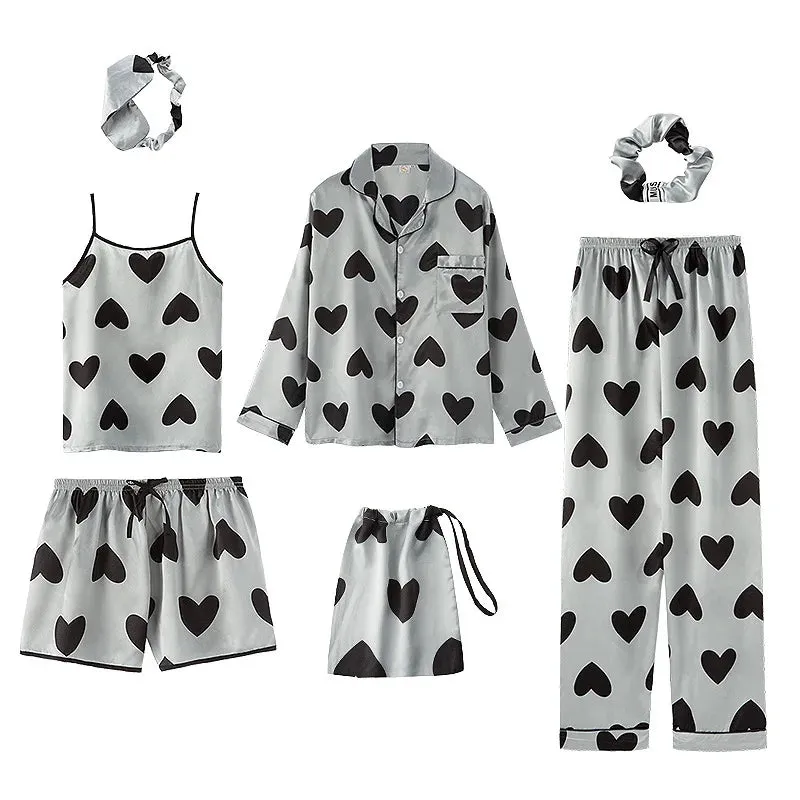 7 Pcs womens pajama set
