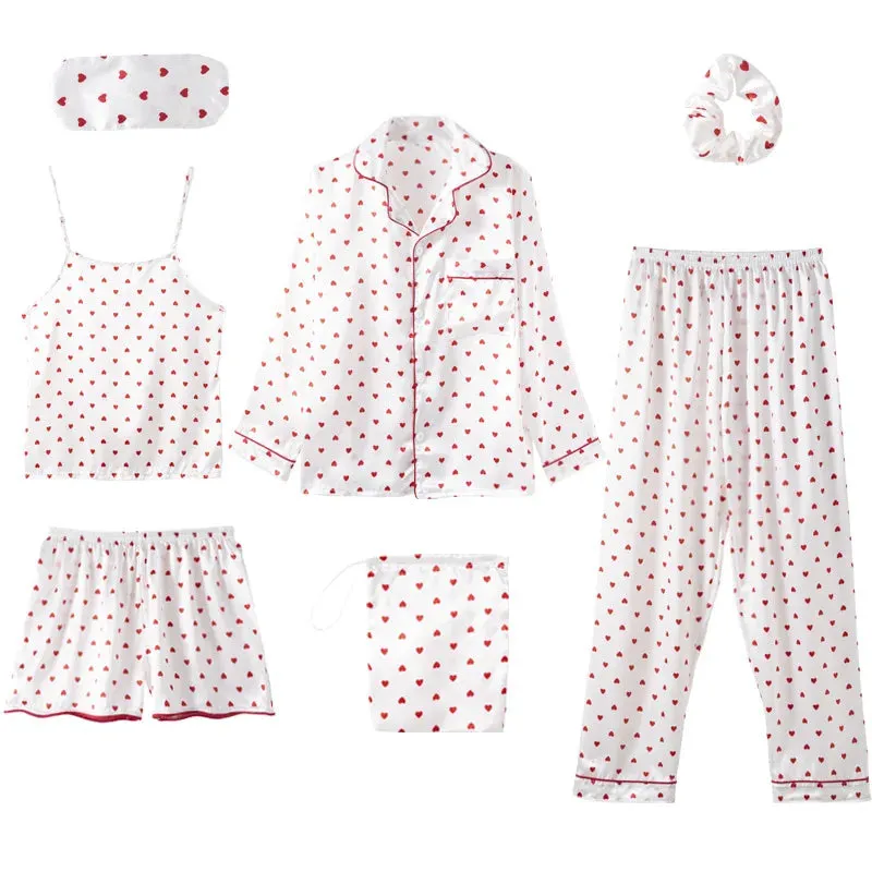 7 Pcs womens pajama set