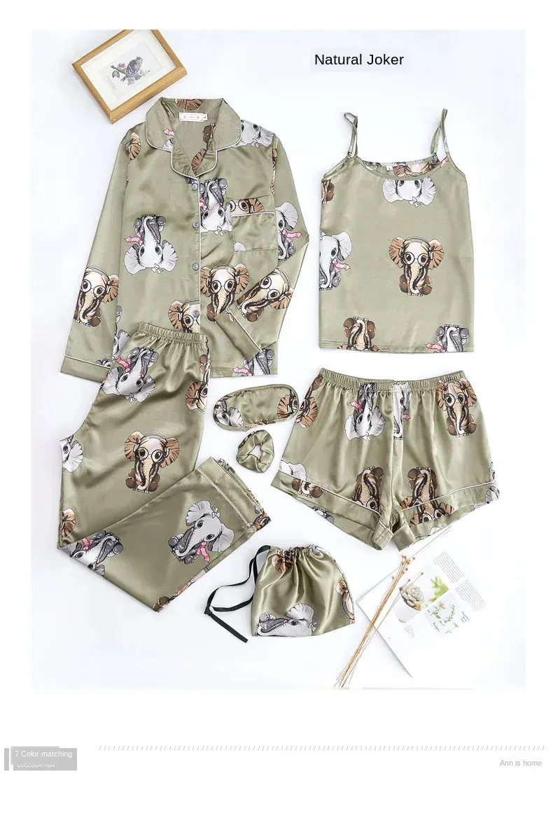 7 Pcs womens pajama set