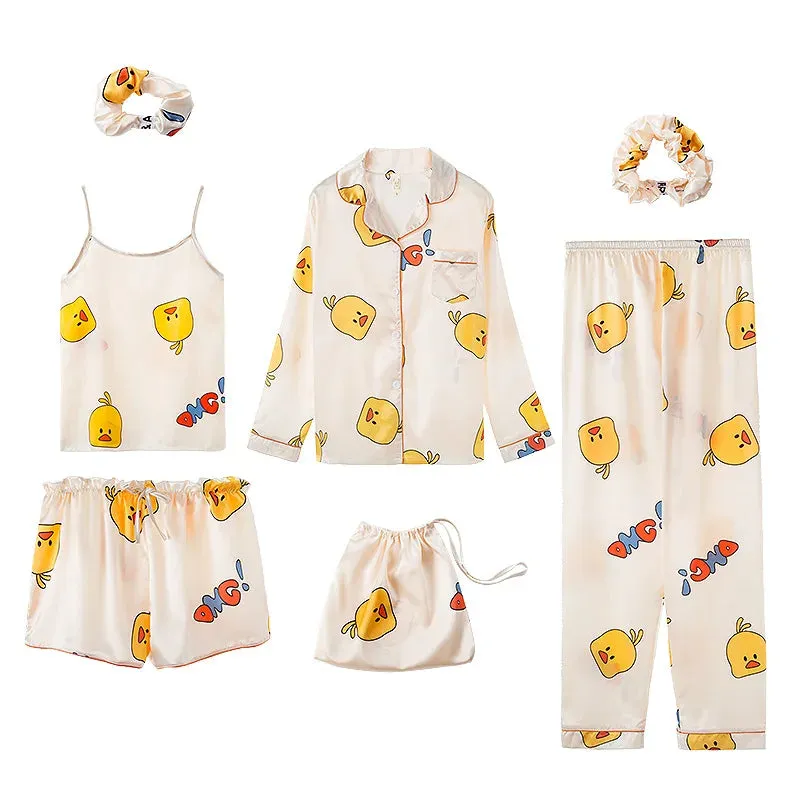 7 Pcs womens pajama set