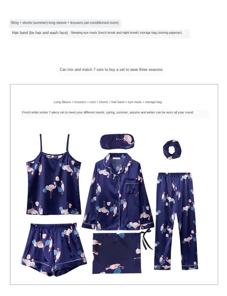 7 Pcs womens pajama set
