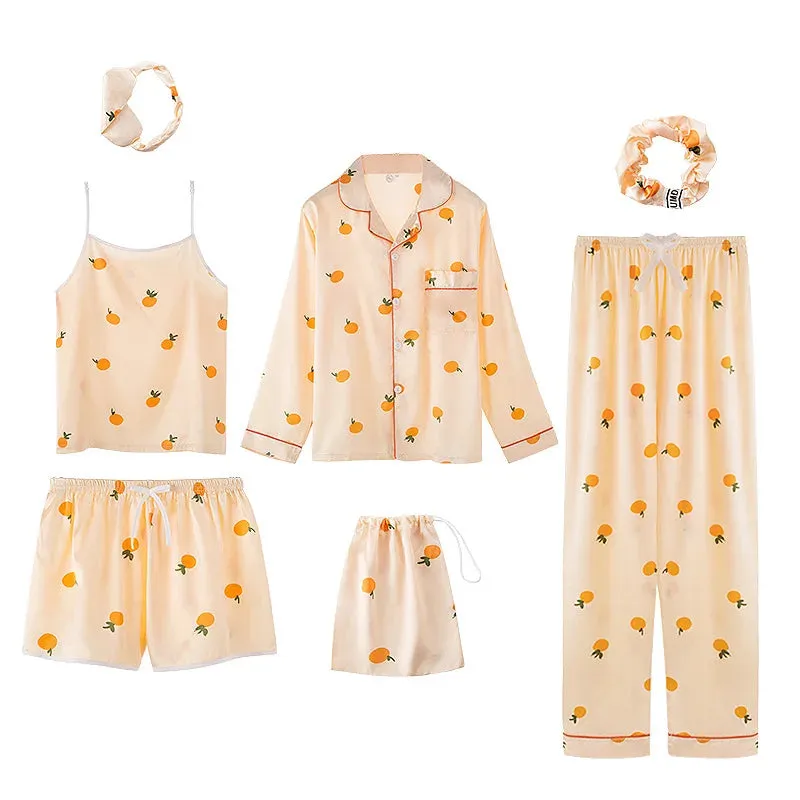 7 Pcs womens pajama set