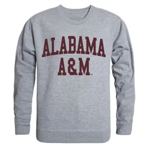 AAMU Alabama A&M University Game Day Crewneck Pullover Sweatshirt Sweater Heather Grey