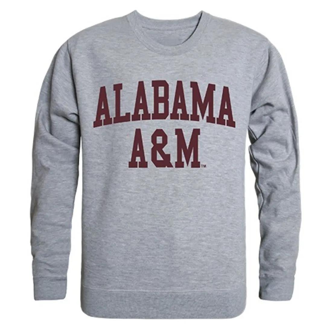 AAMU Alabama A&M University Game Day Crewneck Pullover Sweatshirt Sweater Heather Grey