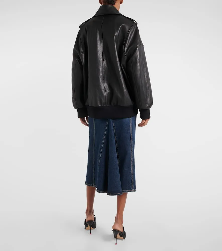 Alexander McQueen Leather bomber jacket