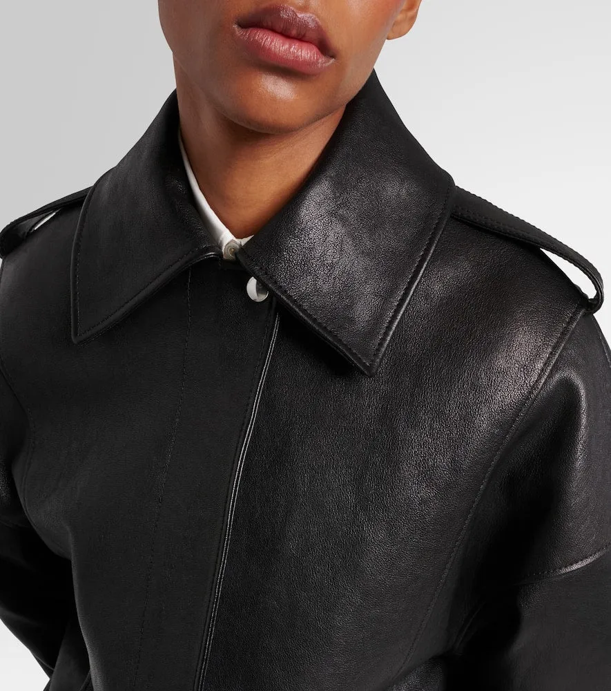 Alexander McQueen Leather bomber jacket