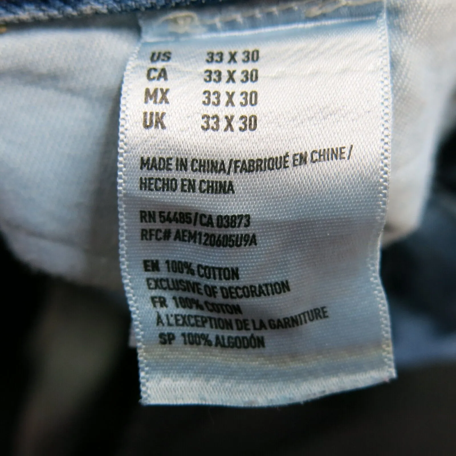 American Eagle Mens Regular Straight Leg Denim Jeans Mid Rise Blue Size 33X30