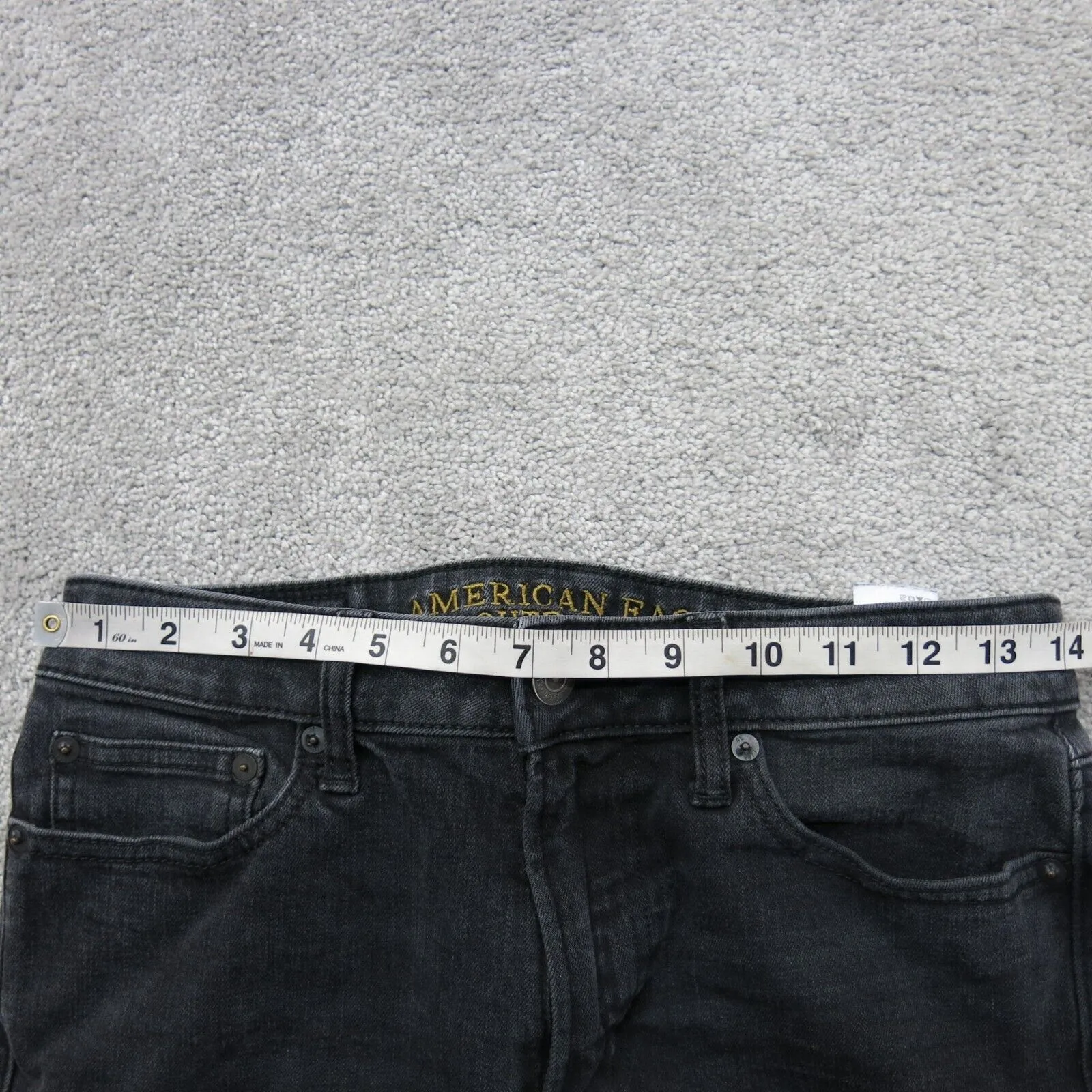 American Eagle Mens Straight Leg Jeans Extreme Flex Pockets Black Size W29XL32