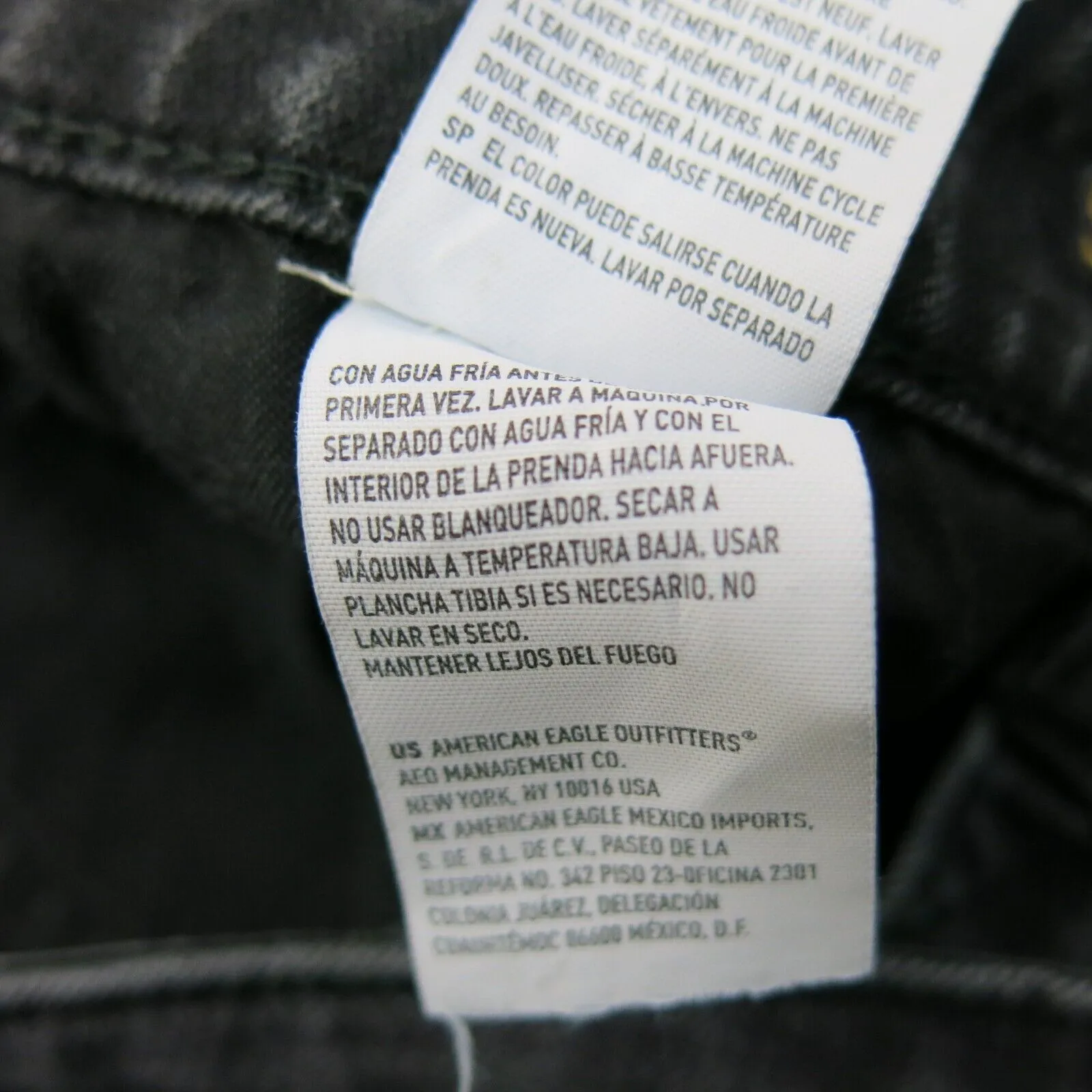 American Eagle Mens Straight Leg Jeans Extreme Flex Pockets Black Size W29XL32