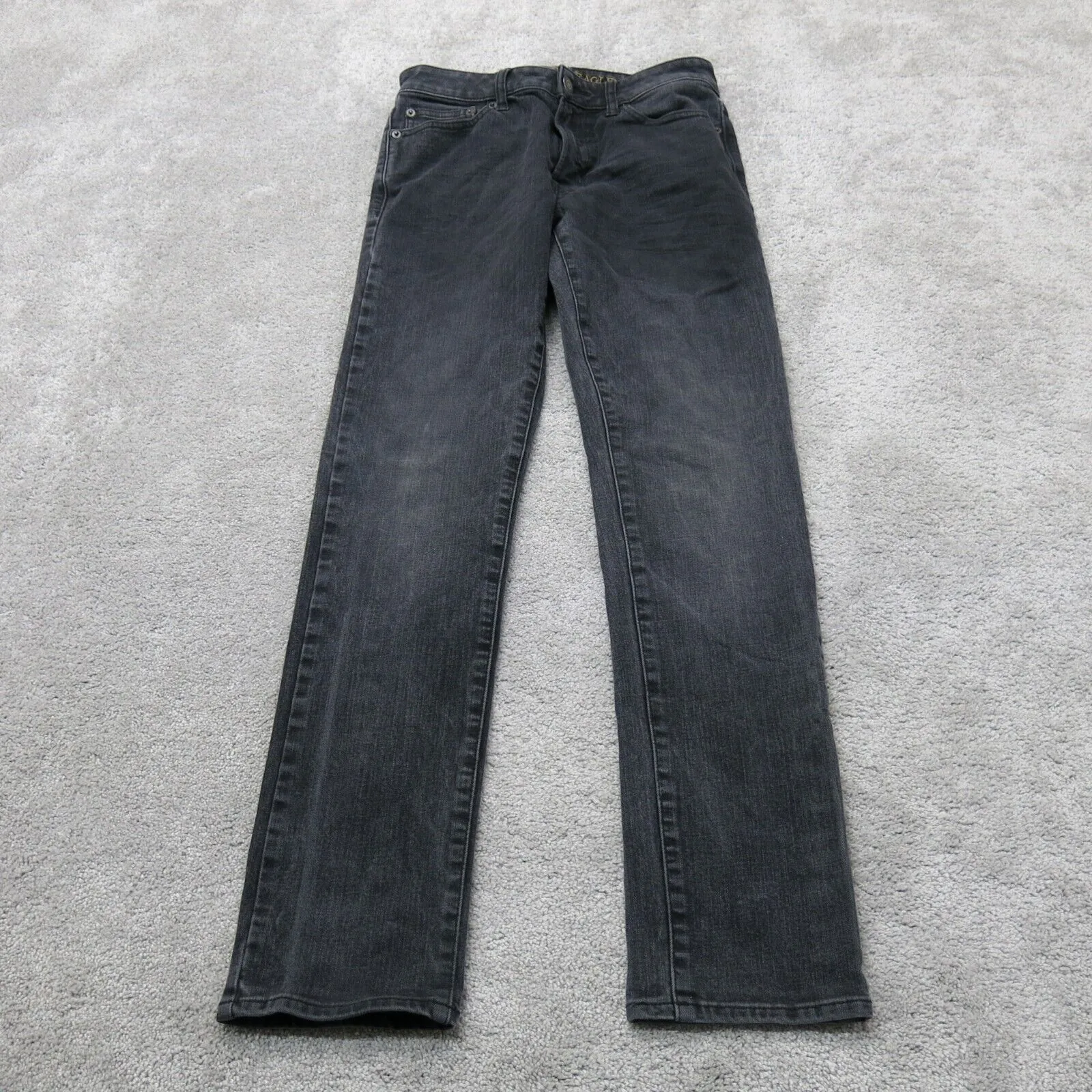 American Eagle Mens Straight Leg Jeans Extreme Flex Pockets Black Size W29XL32
