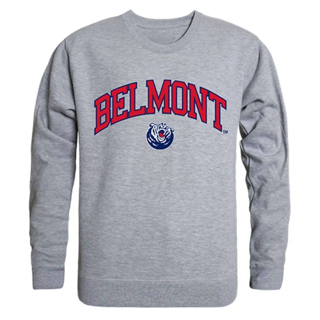 Belmont State University Campus Crewneck Pullover Sweatshirt Sweater Heather Grey