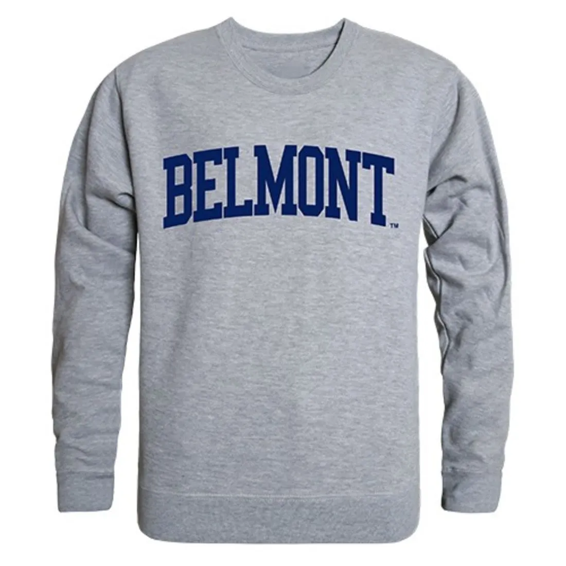 Belmont State University Game Day Crewneck Pullover Sweatshirt Sweater Heather Grey