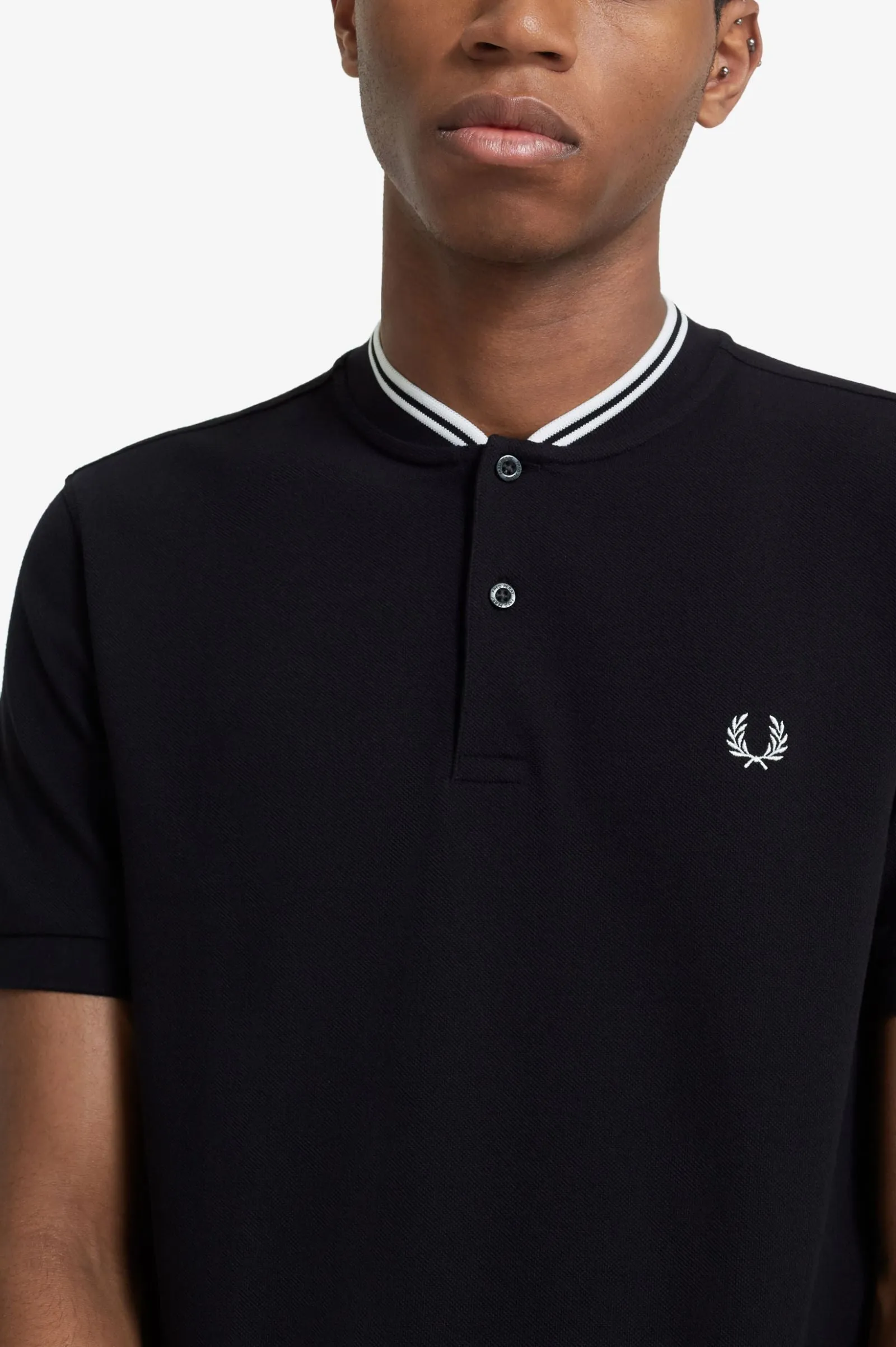 BOMBER COLLAR POLO SHIRT