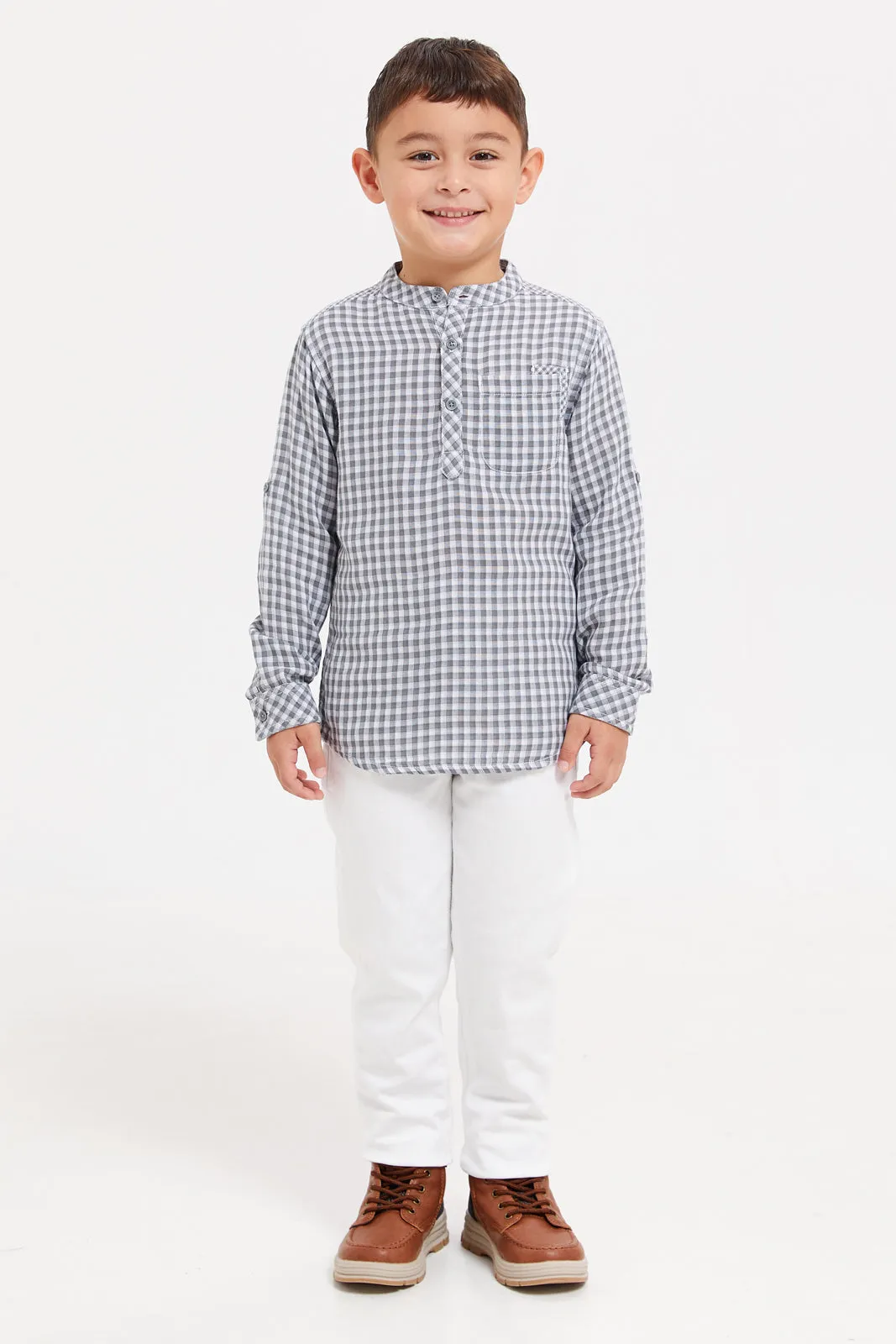 Boys White Slim Fit Jeans