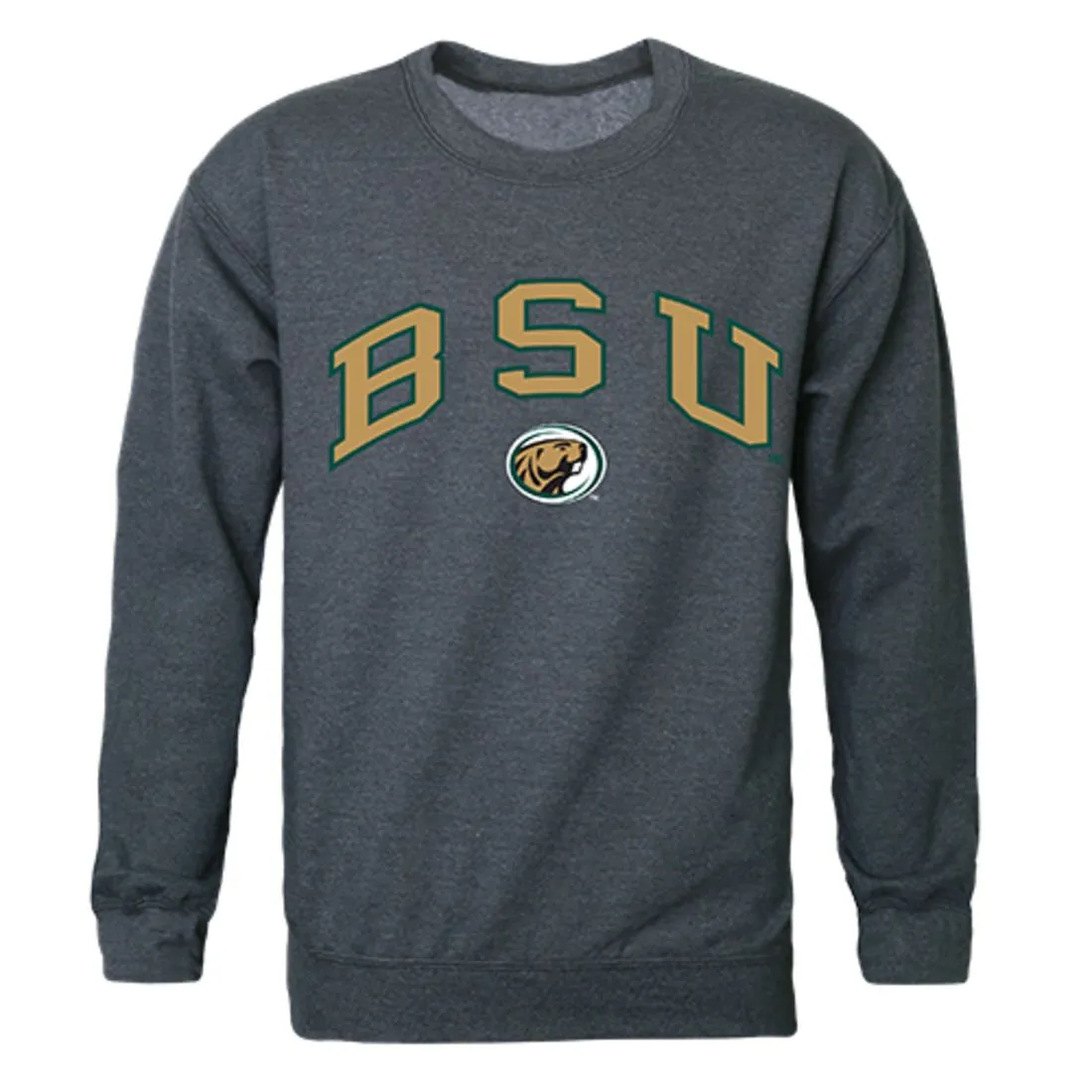 BSU Bemidji State University Campus Crewneck Pullover Sweatshirt Sweater Heather Charcoal