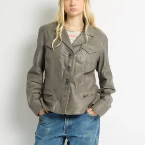Button Up Blazer With Pockets - UK 12