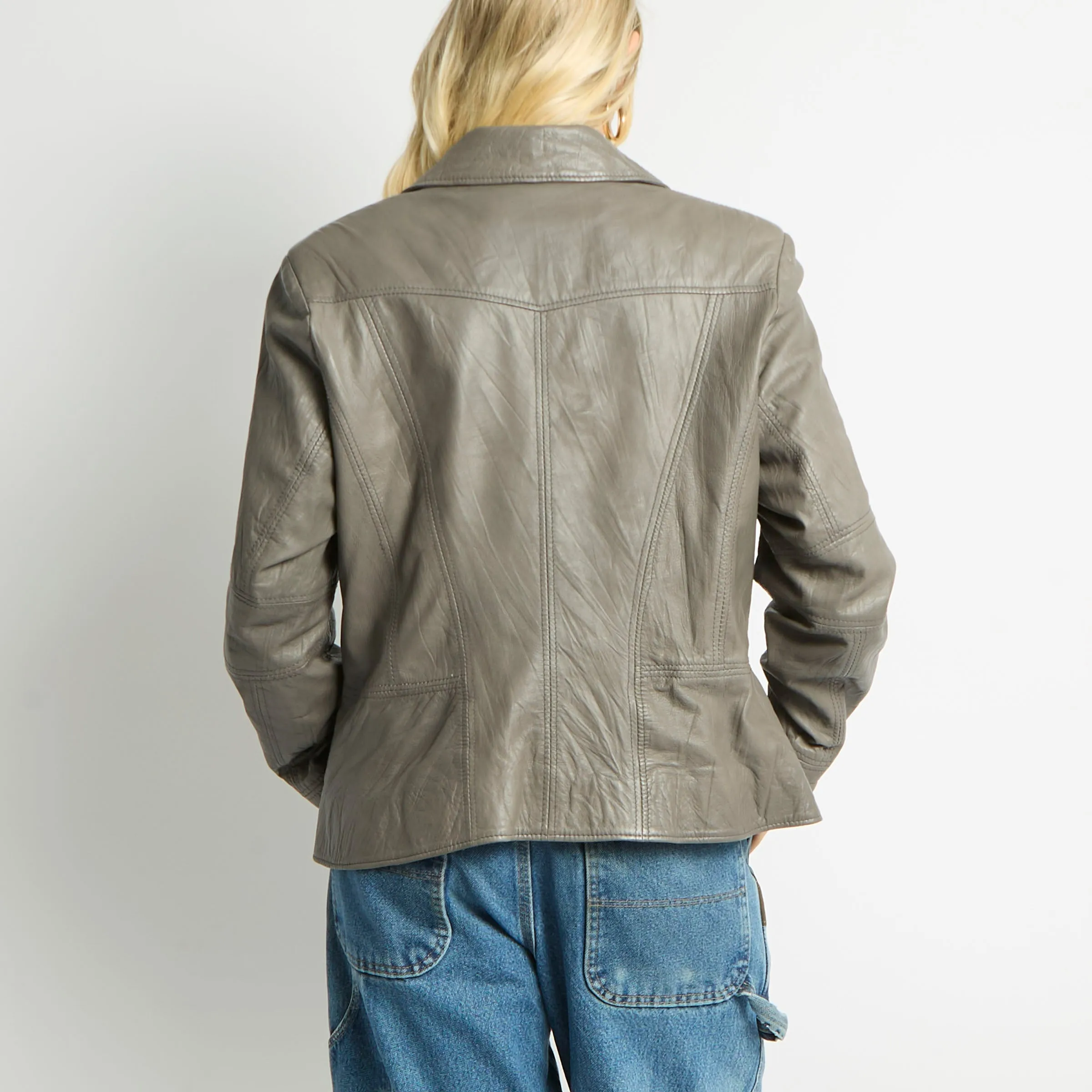 Button Up Blazer With Pockets - UK 12