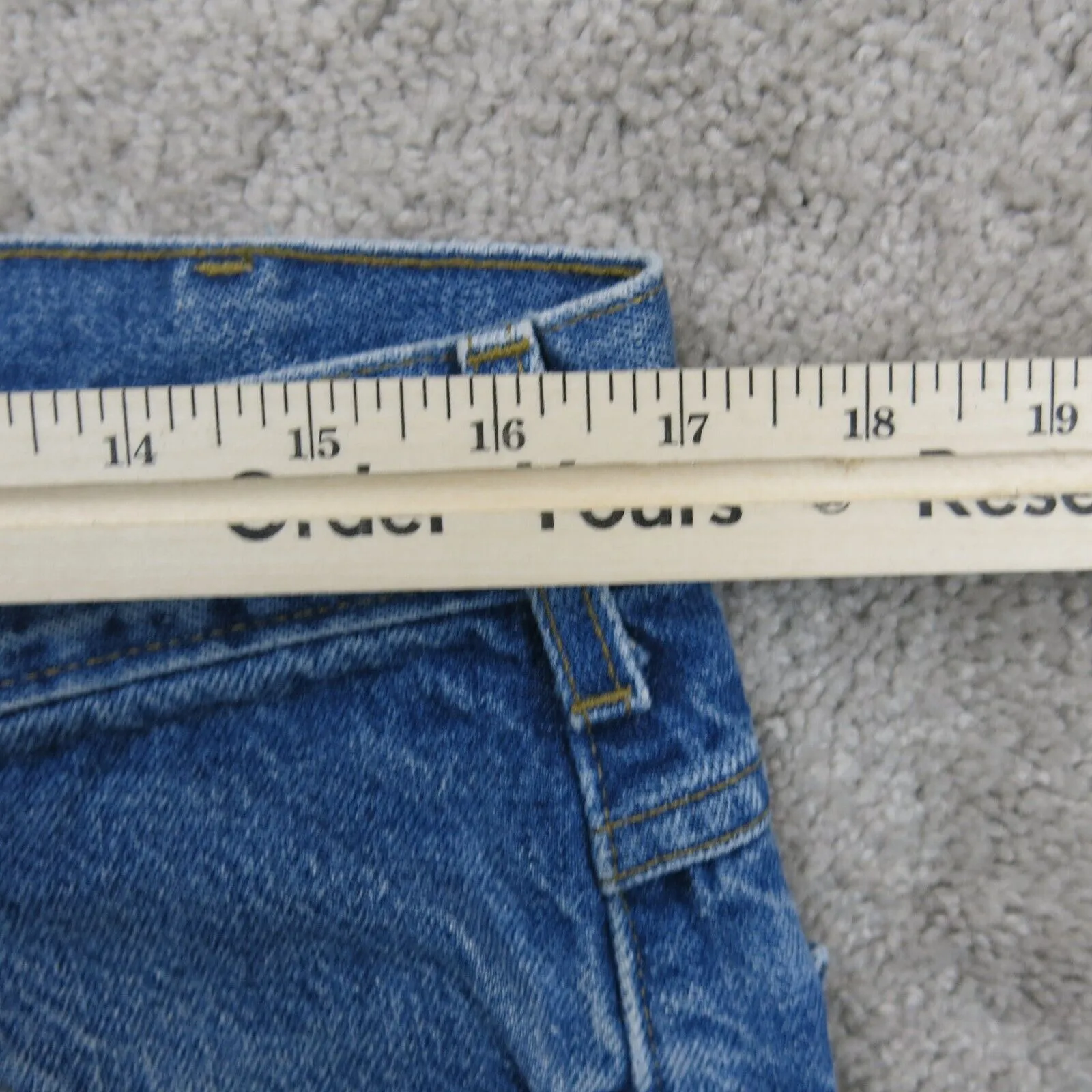 Carhartt Mens Jeans Denim Straight Leg Mid Rise Stretch Light Blue Size W36XL30