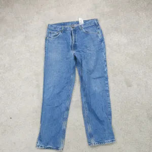 Carhartt Mens Jeans Denim Straight Leg Mid Rise Stretch Light Blue Size W36XL30