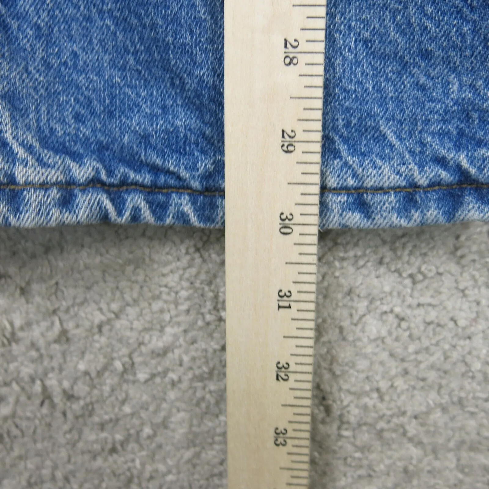 Carhartt Mens Jeans Denim Straight Leg Mid Rise Stretch Light Blue Size W36XL30