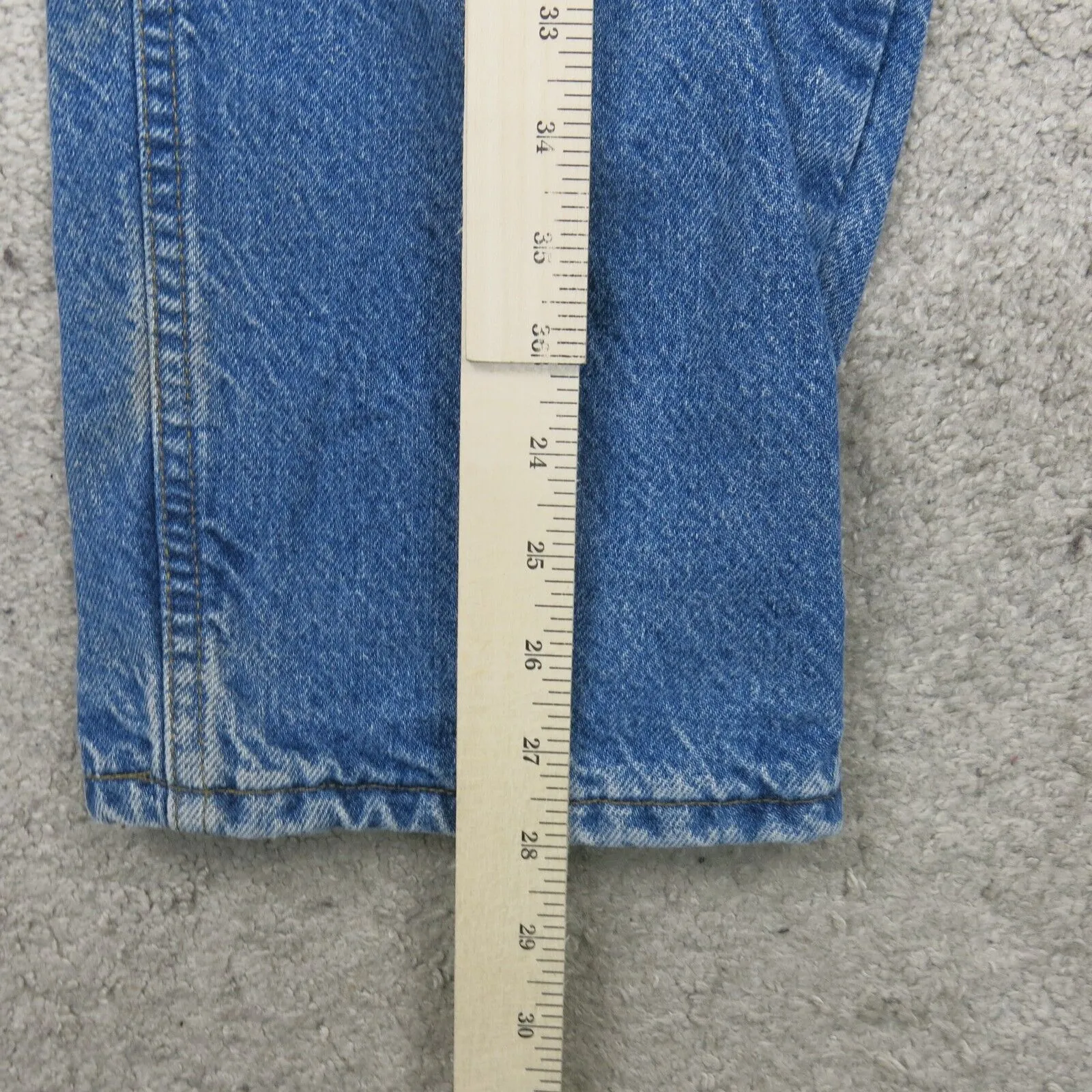 Carhartt Mens Jeans Denim Straight Leg Mid Rise Stretch Light Blue Size W36XL30