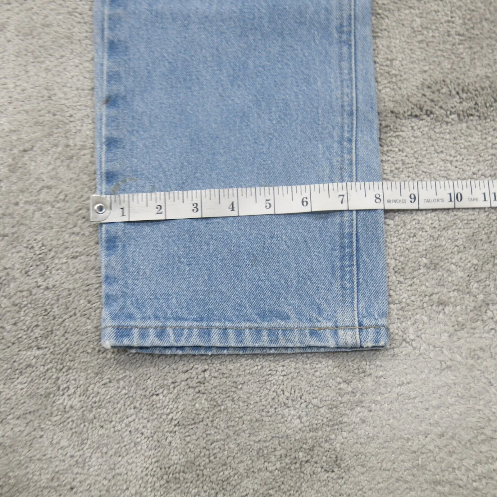 Carhartt Mens Jeans Straight Leg High Rise 100% Cotton Pockets Blue Size W33xL36