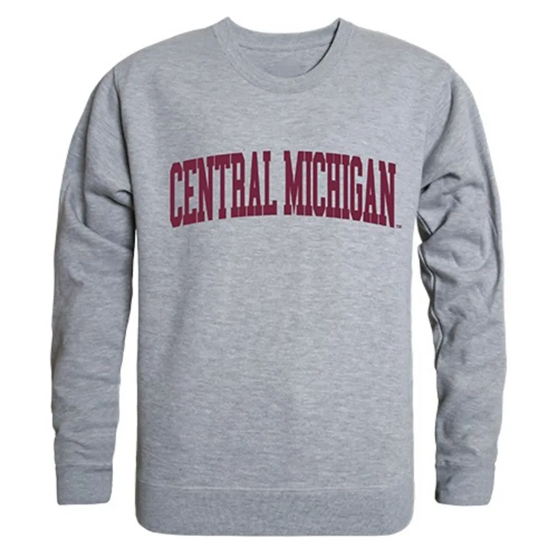 CMU Central Michigan University Game Day Crewneck Pullover Sweatshirt Sweater Heather Grey
