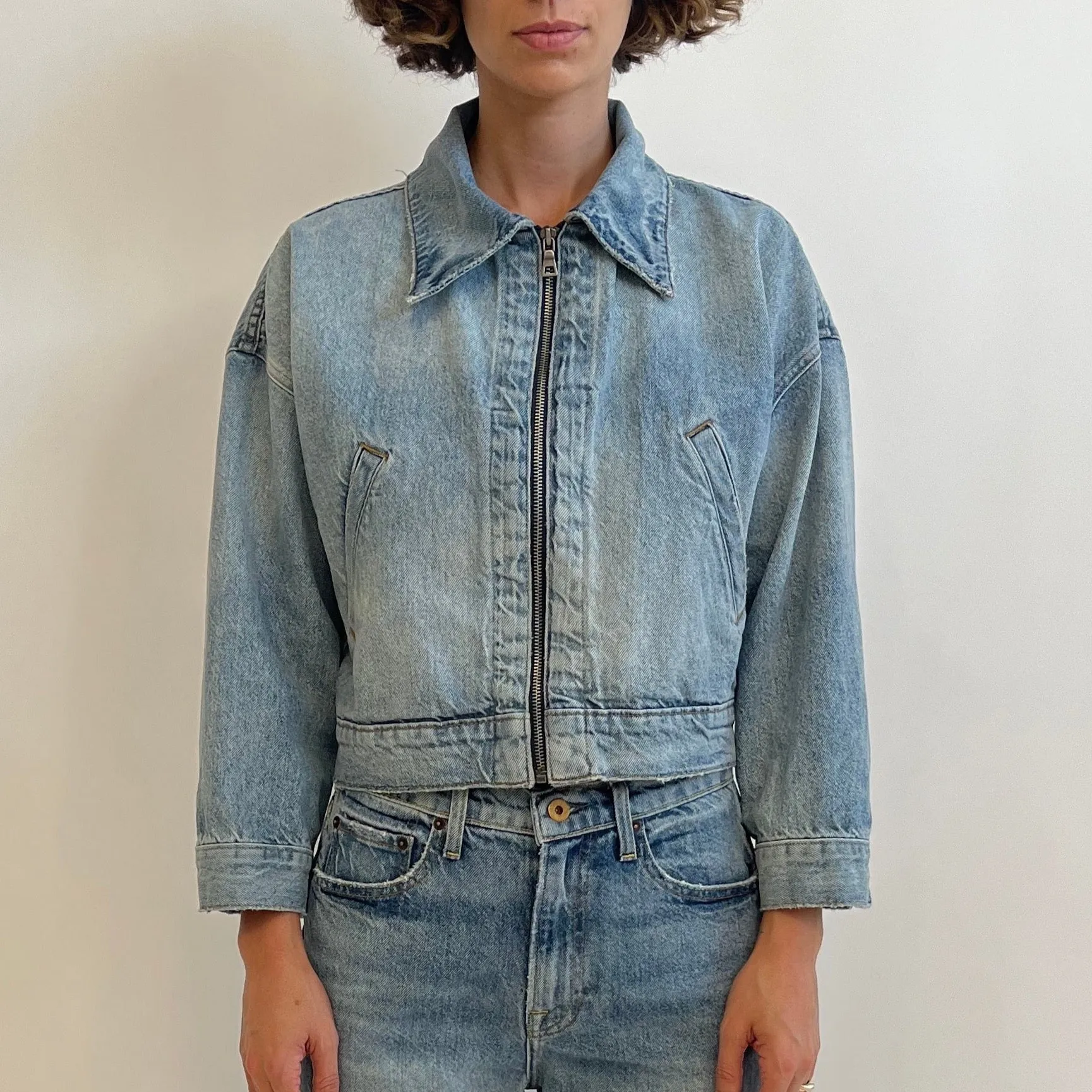 Conway Zip Denim Jacket | Oceanside Blue
