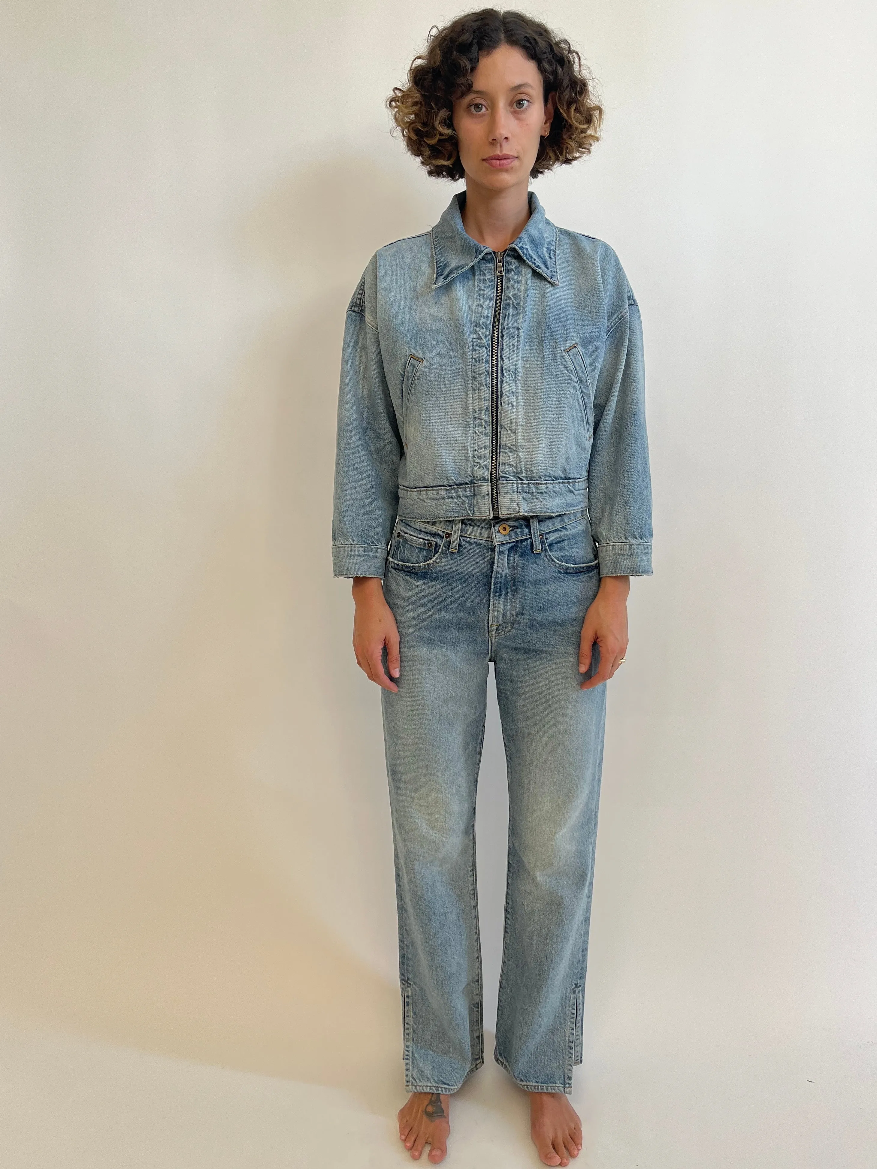 Conway Zip Denim Jacket | Oceanside Blue