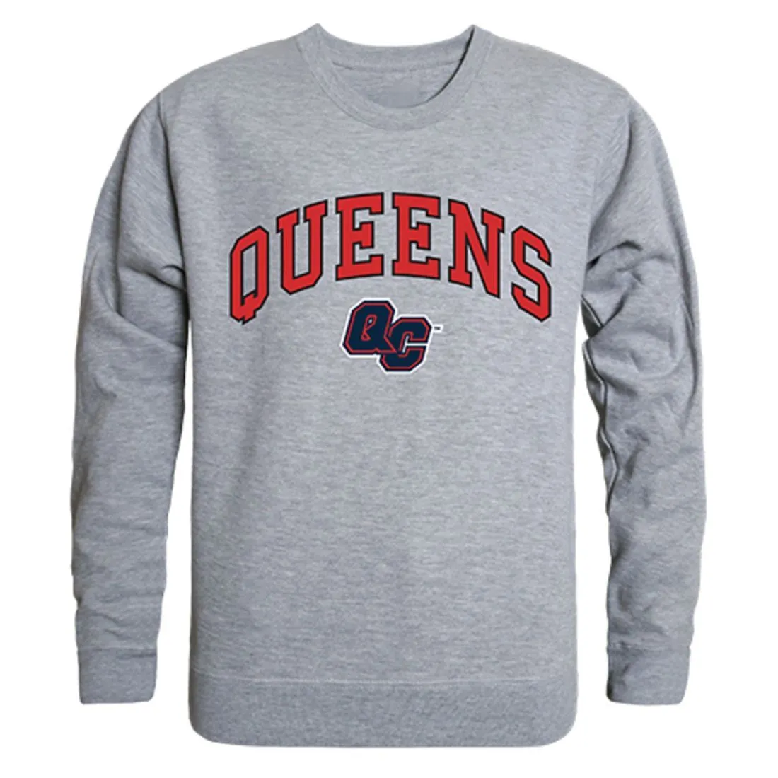 CUNY Queens College Campus Crewneck Pullover Sweatshirt Sweater Heather Grey