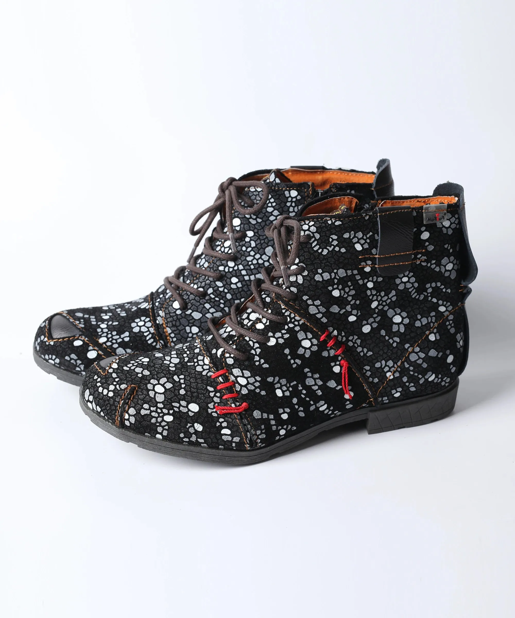 Delka Dots Flower Pattern Boots for Women