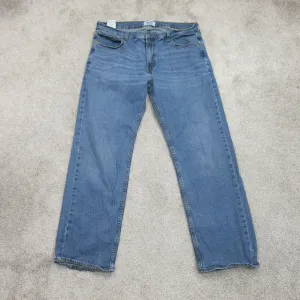 Denizen From Levis Mens Jeans Straight Leg Denim Stretch Mid Rise Blue Size 285