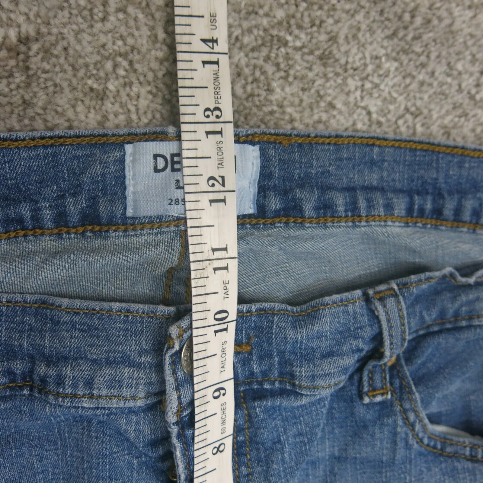 Denizen From Levis Mens Jeans Straight Leg Denim Stretch Mid Rise Blue Size 285
