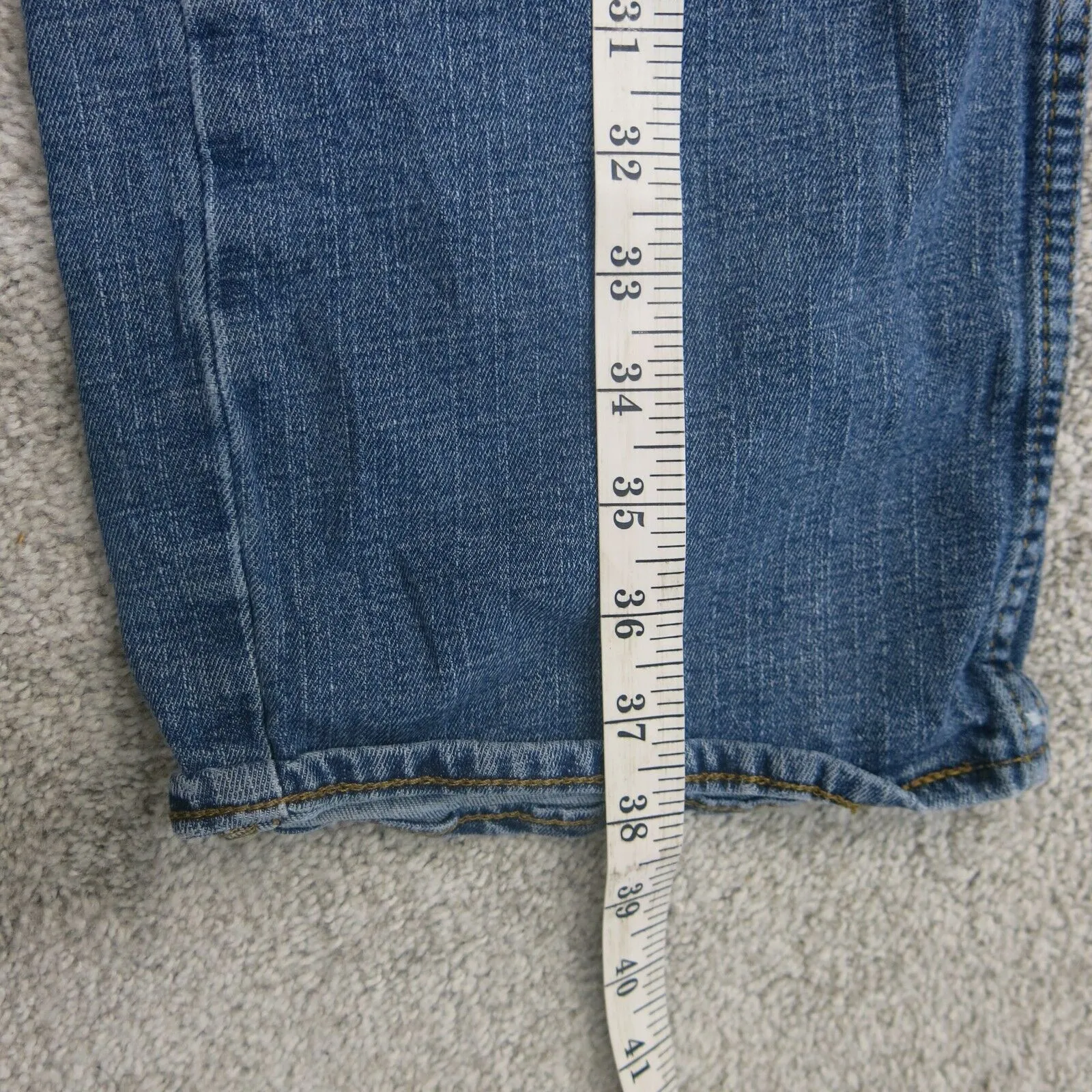 Denizen From Levis Mens Jeans Straight Leg Denim Stretch Mid Rise Blue Size 285