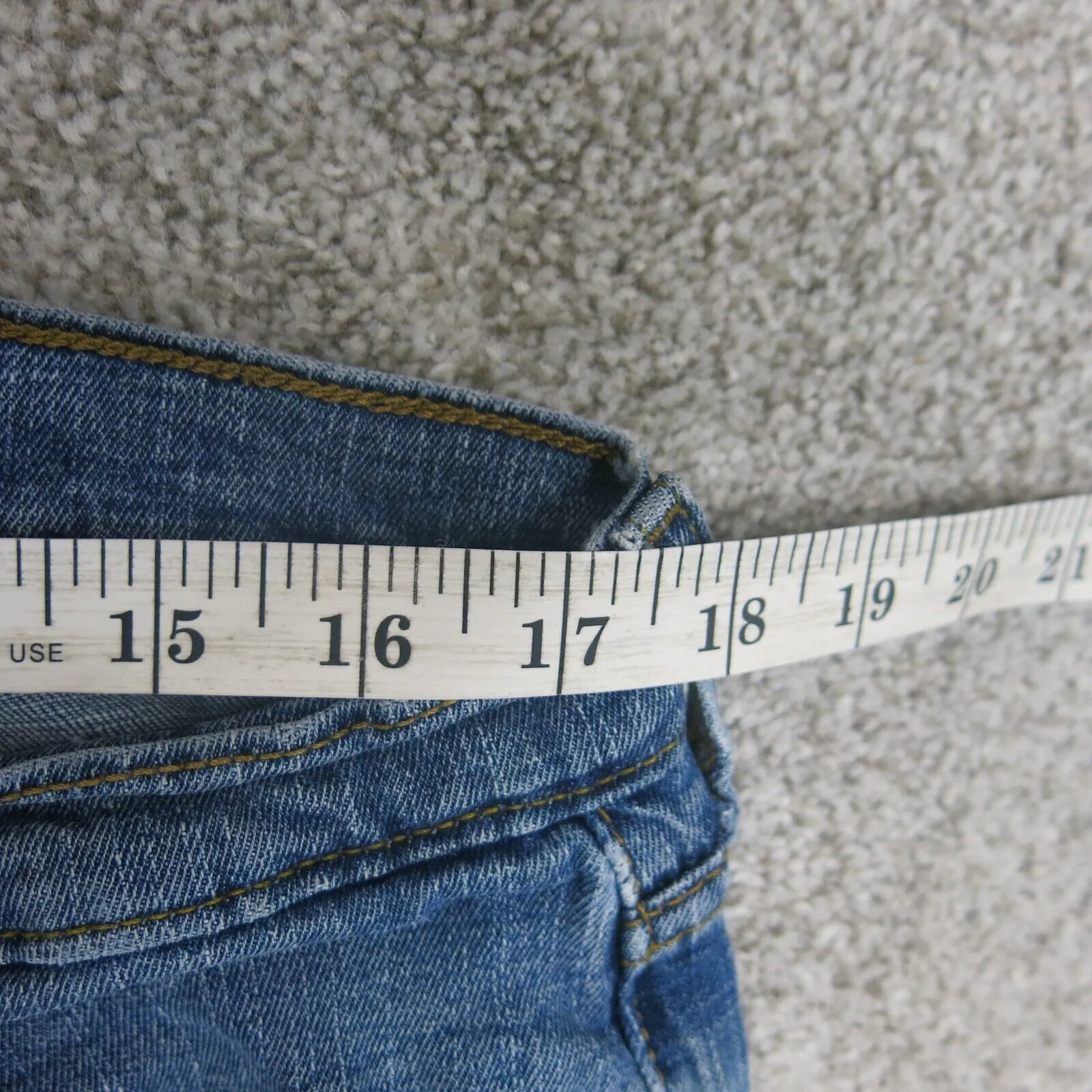 Denizen From Levis Mens Jeans Straight Leg Denim Stretch Mid Rise Blue Size 285