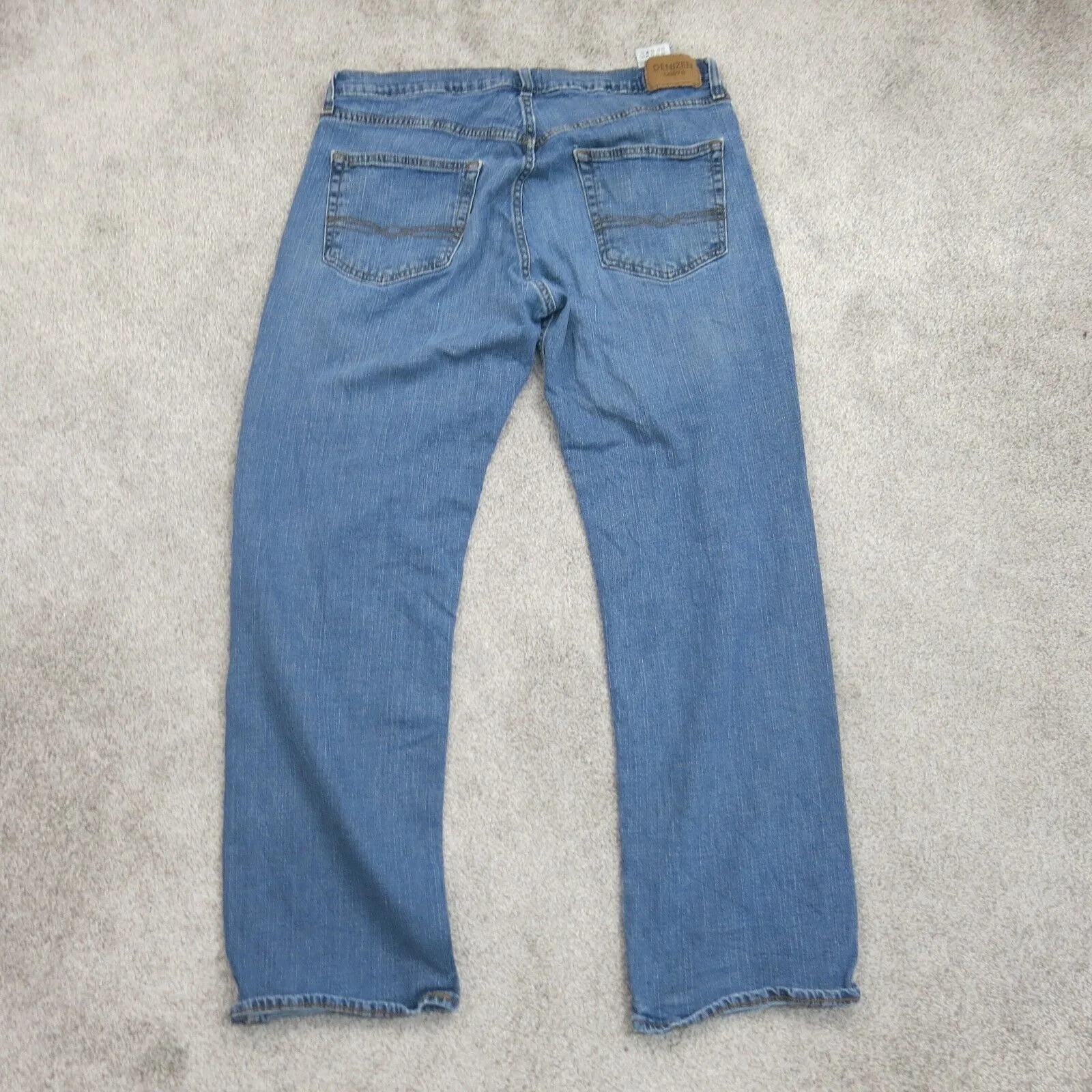 Denizen From Levis Mens Jeans Straight Leg Denim Stretch Mid Rise Blue Size 285