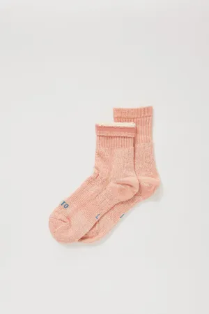 Double Face Mini Crew Socks Salmon