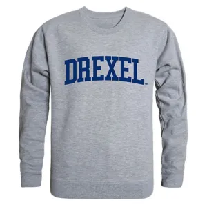 Drexel University Game Day Crewneck Pullover Sweatshirt Sweater Heather Grey
