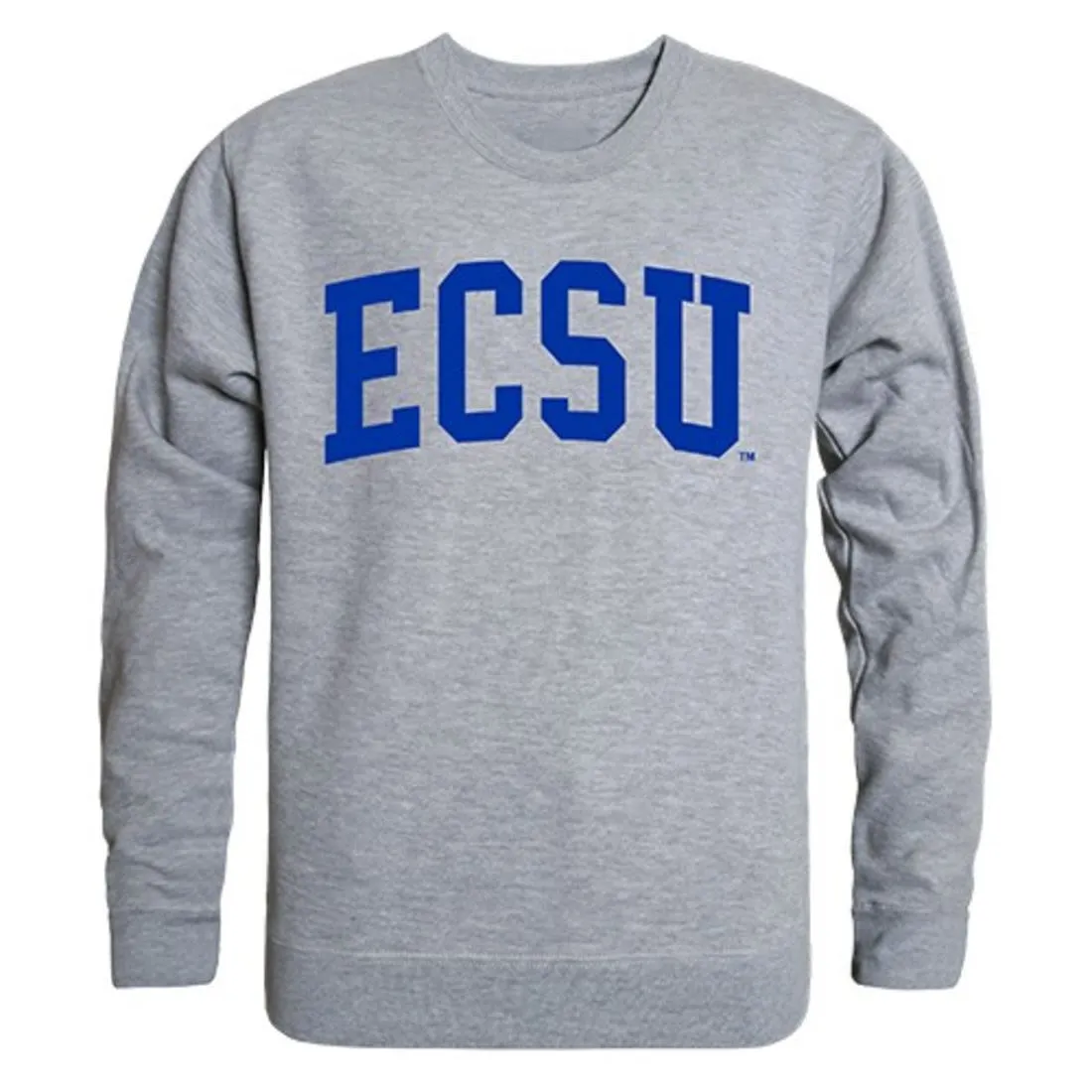 ECSU Elizabeth City State University Game Day Crewneck Pullover Sweatshirt Sweater Heather Grey