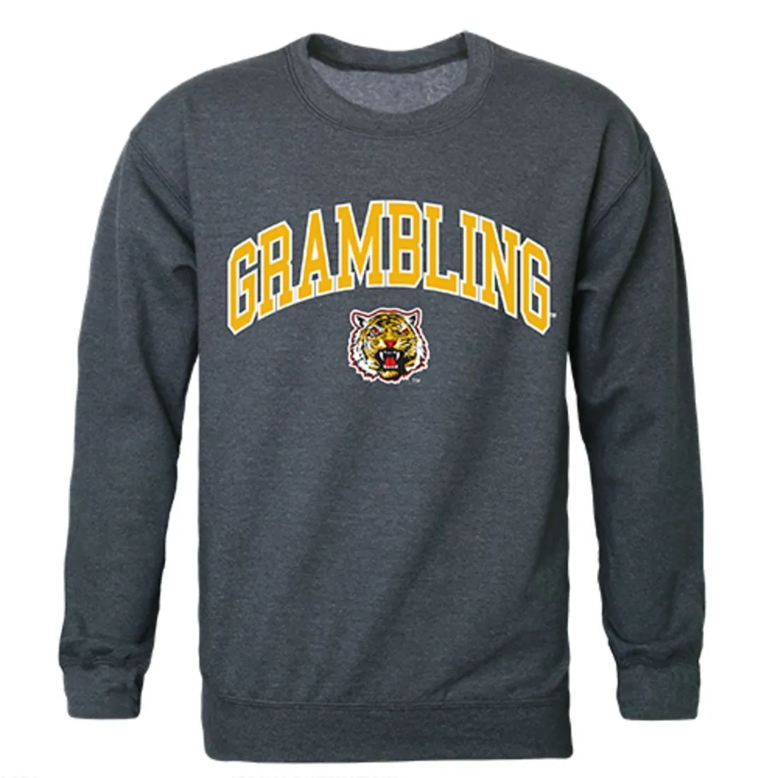 GSU Grambling State University Campus Crewneck Pullover Sweatshirt Sweater Heather Charcoal