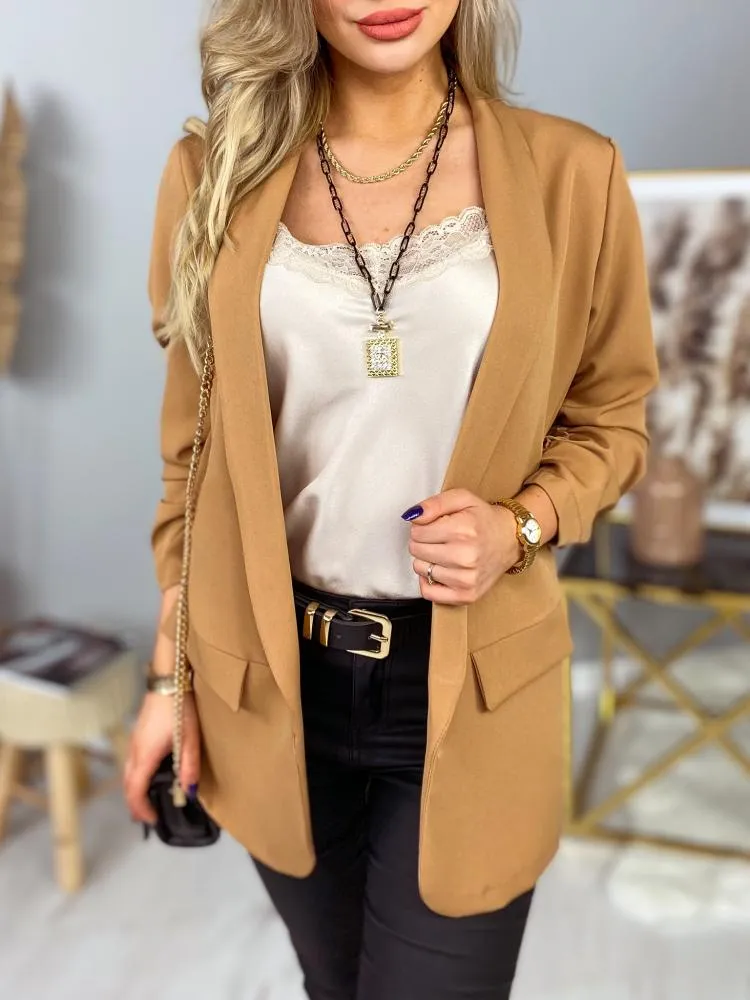 Light Brown Italian-style Blazer | 17K1225-LBR