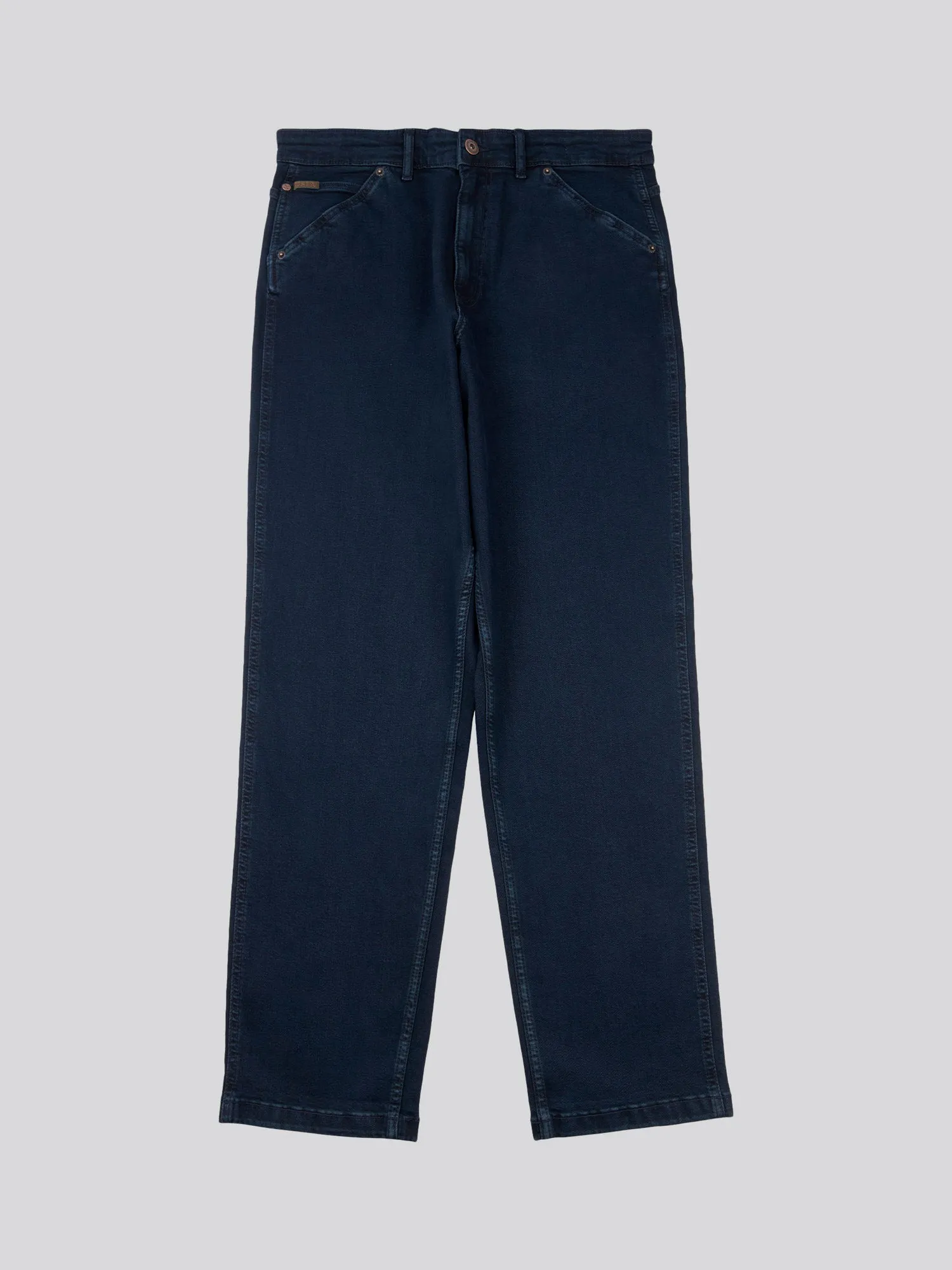 Mens 5 Pocket Loose Fit Denim Jeans in Dark Vintage Wash