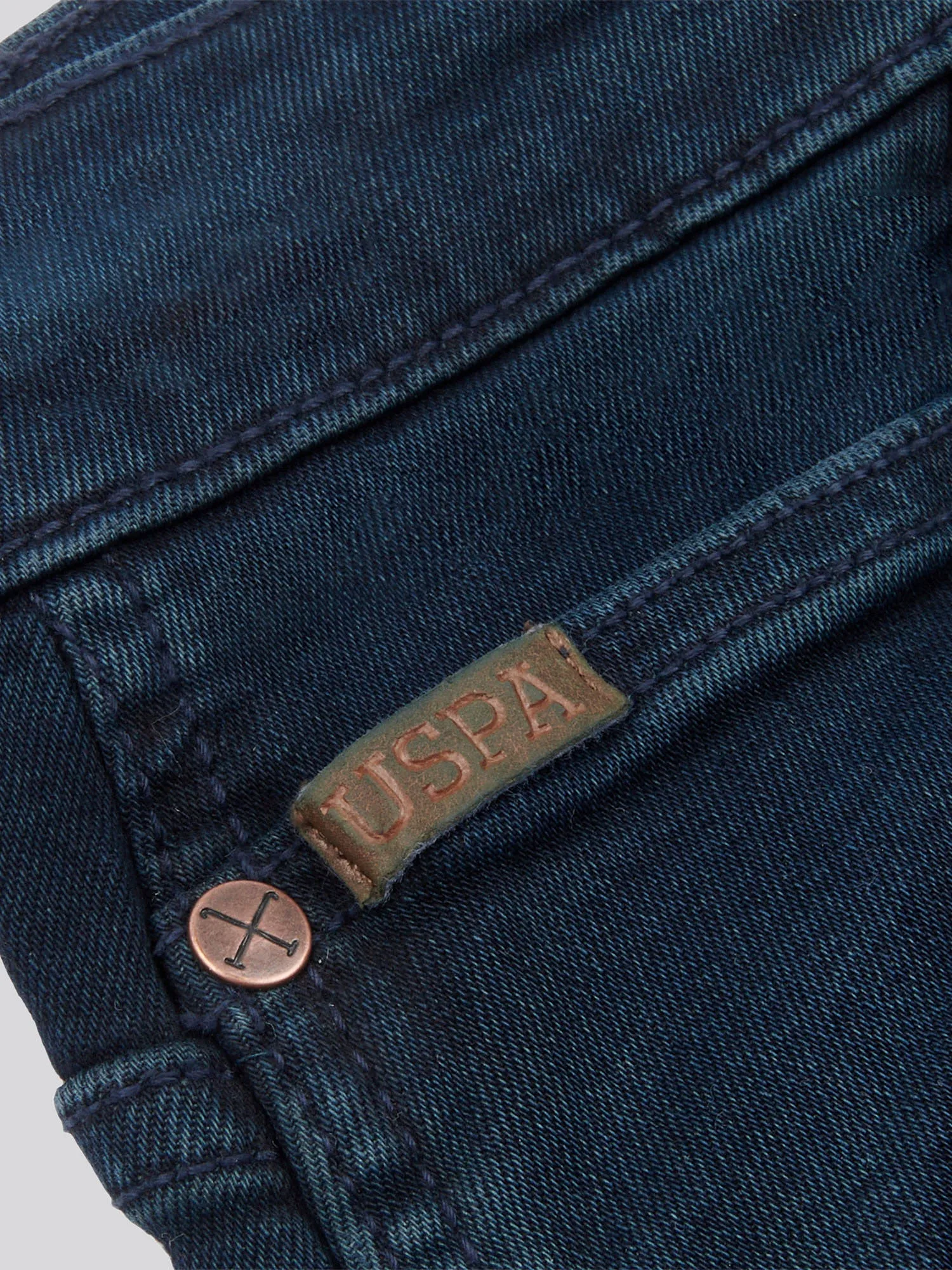 Mens 5 Pocket Loose Fit Denim Jeans in Dark Vintage Wash