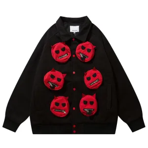 Multi Pocket Devil Polo Bomber Jacket