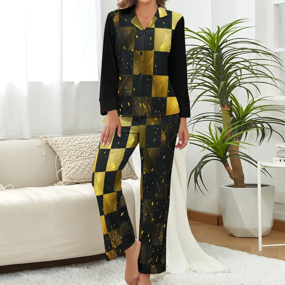Qreatrz Golden Pajama Sets