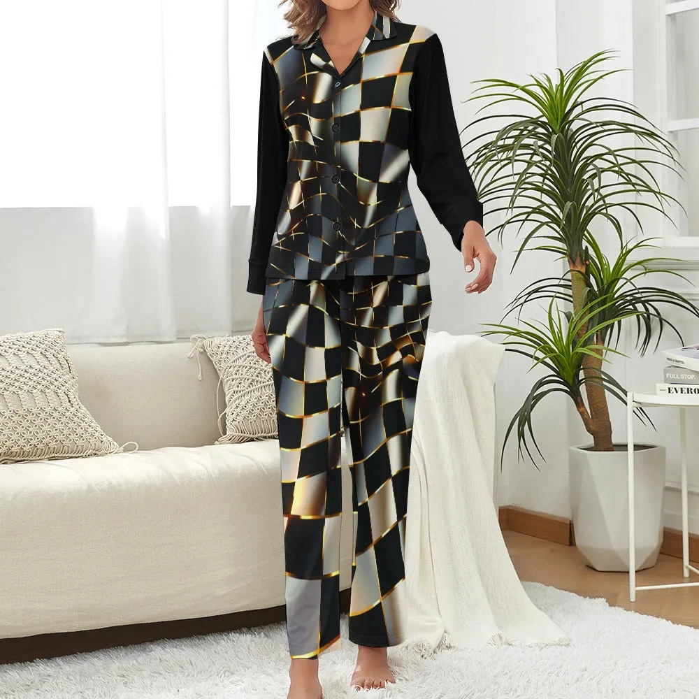 Qreatrz Golden Pajama Sets