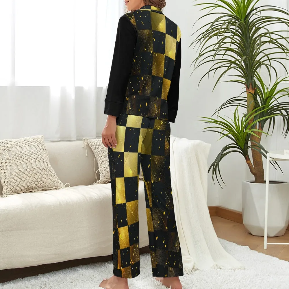 Qreatrz Golden Pajama Sets