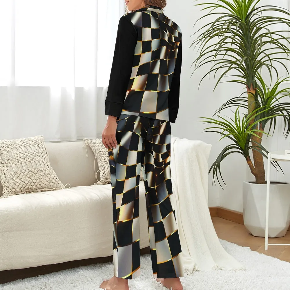 Qreatrz Golden Pajama Sets