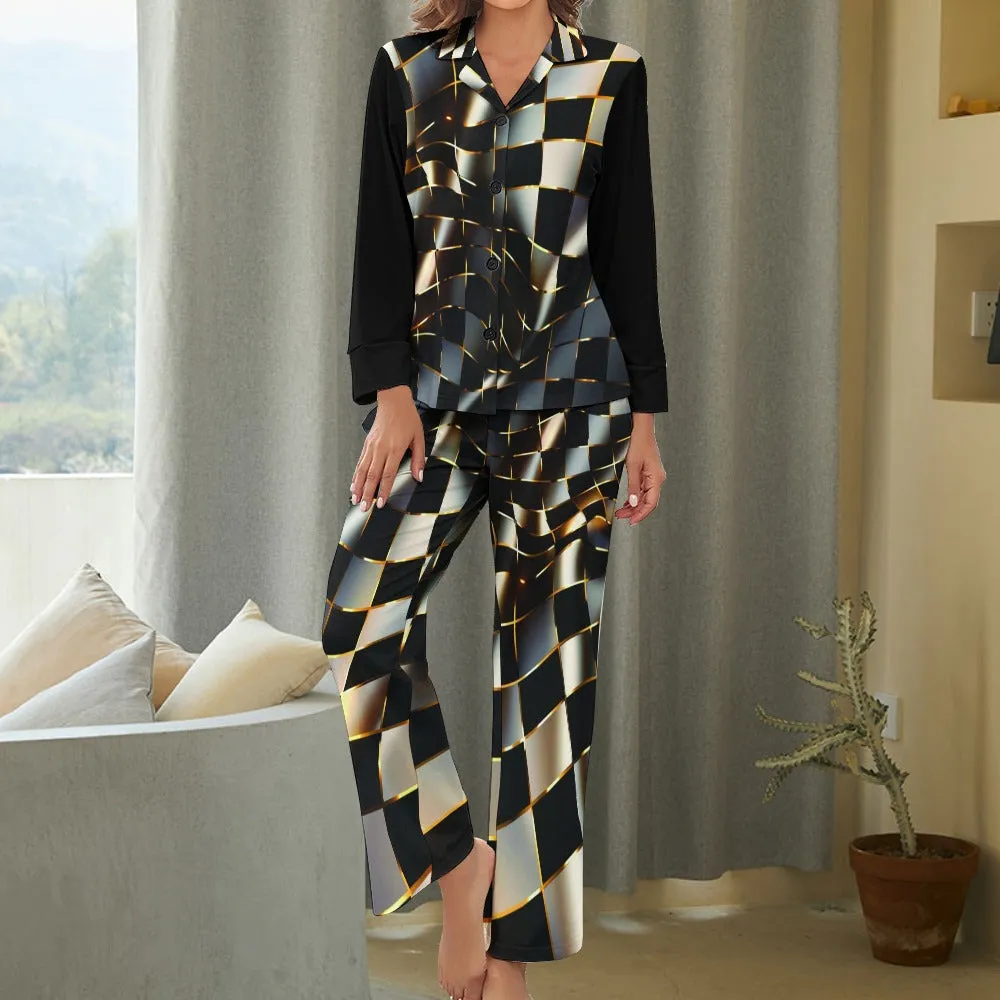 Qreatrz Golden Pajama Sets